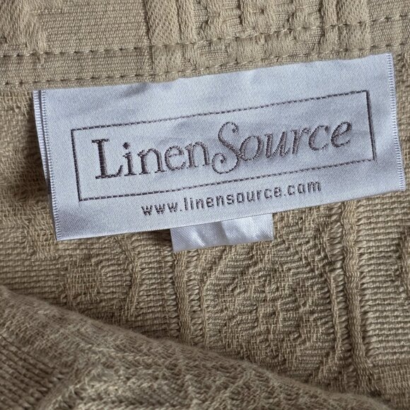 Linen Source Matelasse Beige Cotton Coverlet Twin Bedspread Portugal Made 80x110 - Picture 7 of 8